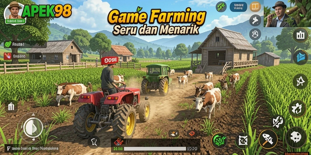 Screenshot gameplay APEK88 yang menunjukkan aktivitas berkebun yang menyenangkan.
