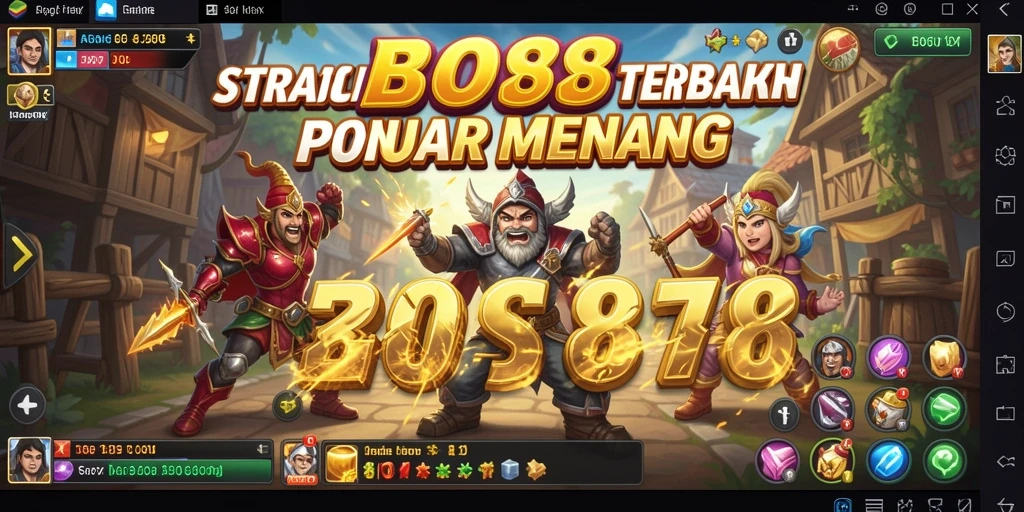 Tangkapan layar menunjukkan perjuangan strategi yang mendebarkan di BOS88.