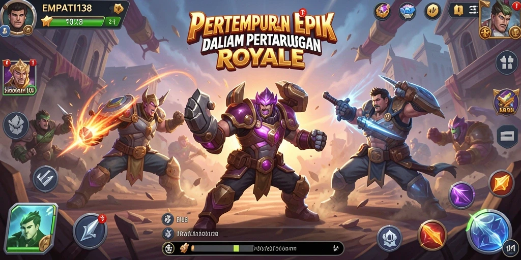 Screenshot menampilkan aksi mendebarkan dalam pertempuran Battle Royale.