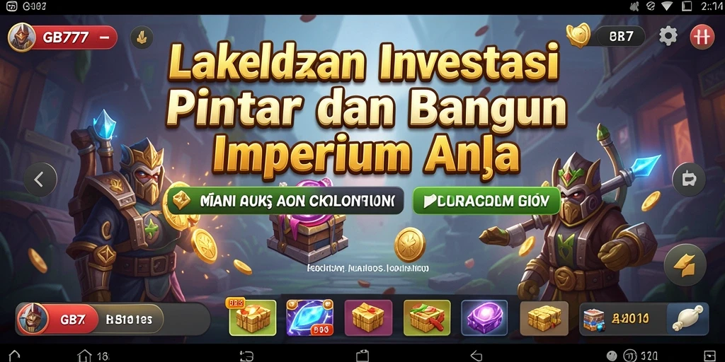 Screenshot utama GB777 menunjukkan tindakan investasi dan strategi bisnis yang intens.