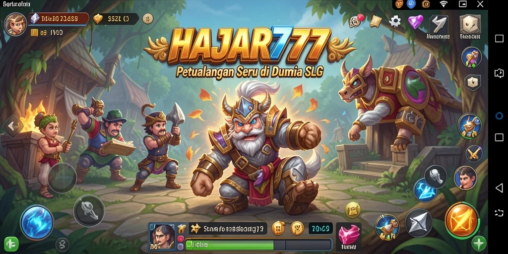 Screenshot gameplay HAJAR777 menampilkan aksi pertempuran seru dalam dunia SLG.