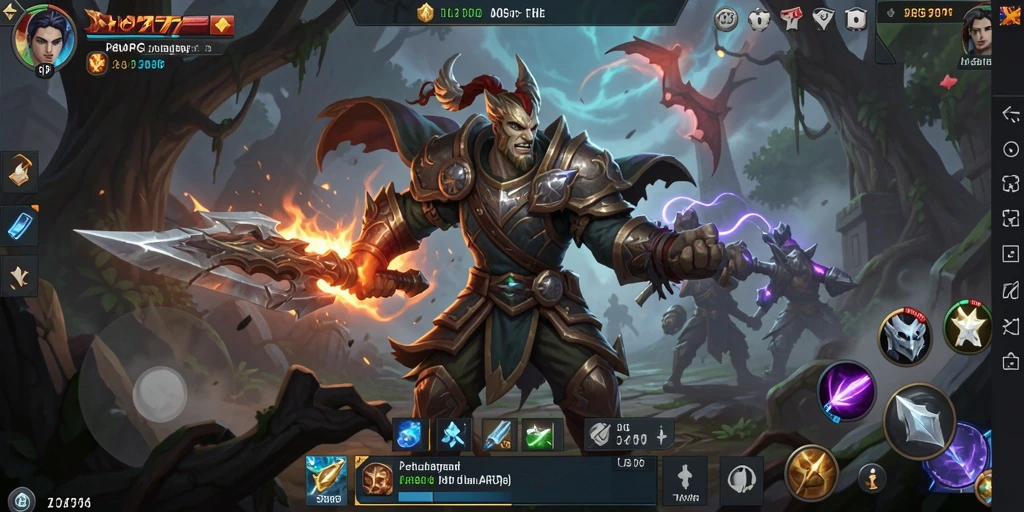 Screenshot gameplay ARPG HP777 yang menampilkan aksi epik dan strategi pertempuran.