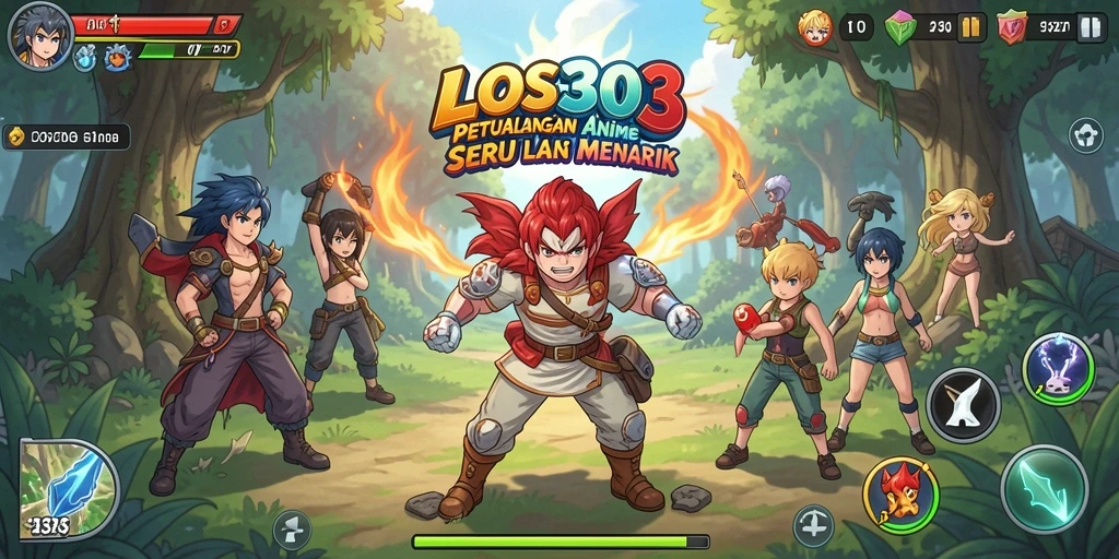 Tampilan gameplay menarik dari LOS303 yang penuh warna dan karakter.