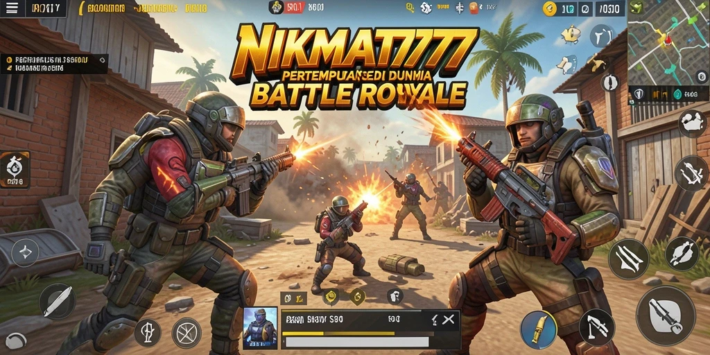 Screenshot gameplay menunjukkan aksi intense dalam NIKMAT777.