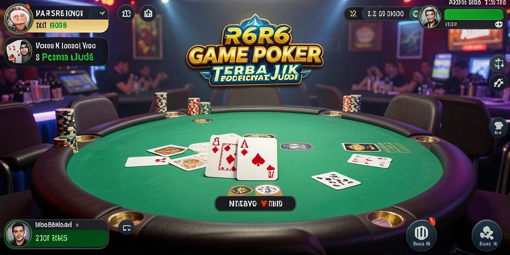 Tampilan permainan Poker R6R6 yang penuh aksi dan strategi.