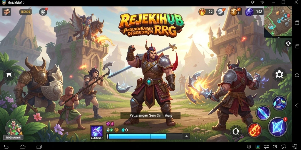 Gameplay seru dari REJEKIHUB dalam gaya RPG yang menantang.