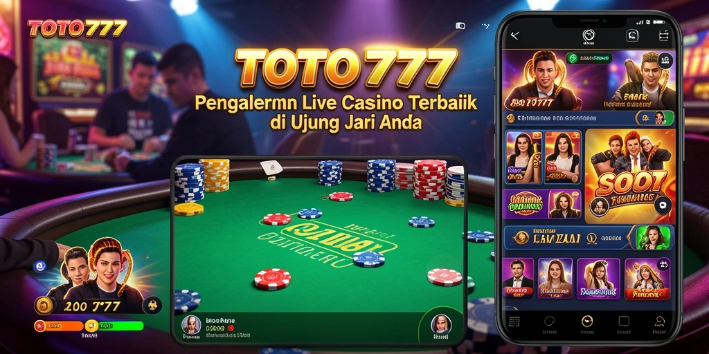 Tampilan gameplay TOTO777 yang menampilkan dealer langsung dan suasana kasino yang nyata.